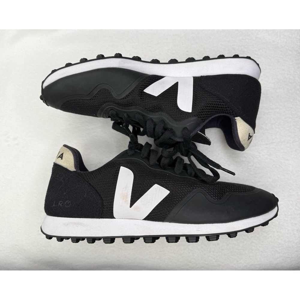 Veja Rio Branco Black White Mesh Sneakers Running Shoes Women's US 8 Athletic